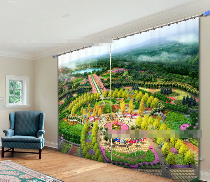 3D Pretty Park 2203 Curtains Drapes Wallpaper AJ Wallpaper 