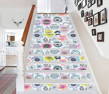 3D Flowers Pattern 1167 Stair Risers Wallpaper AJ Wallpaper 
