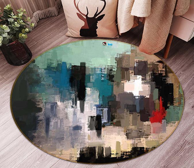 3D Abstract Painting 53 Round Non Slip Rug Mat Mat AJ Creativity Home 