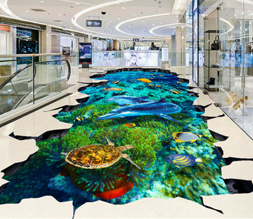 3D Sea World Floor Mural Wallpaper AJ Wallpaper 2 