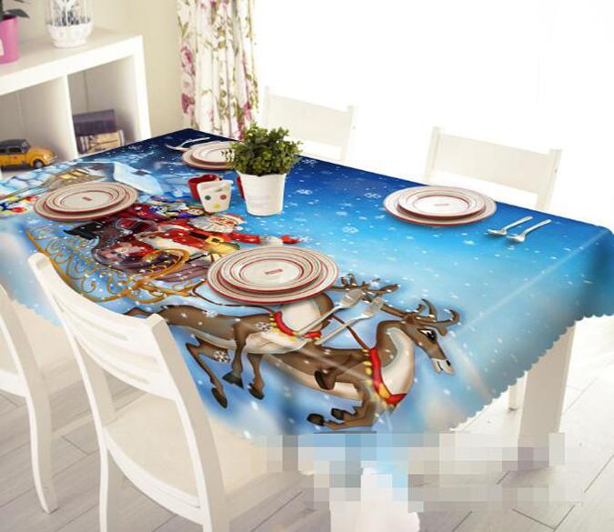 3D Santa Claus Carriage 1326 Tablecloths Wallpaper AJ Wallpaper 