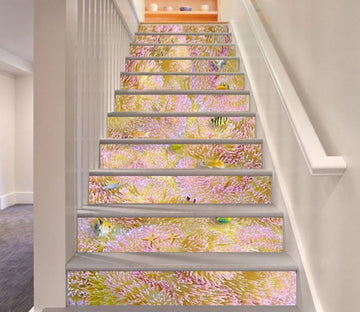 3D Pretty Corals Color Fishes 77 Stair Risers Wallpaper AJ Wallpaper 