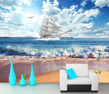 3D Sailing Boat 326 Wallpaper AJ Wallpaper 
