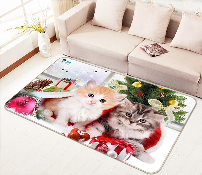 3D Funny Cats 252 Non Slip Rug Mat Mat AJ Creativity Home 