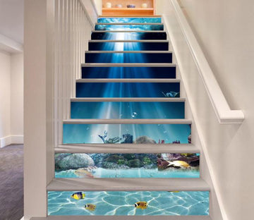 3D Ocean World 55 Stair Risers Wallpaper AJ Wallpaper 