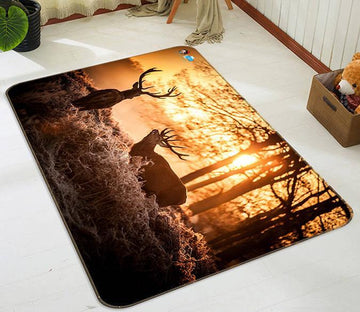 3D Sunset Deers 286 Non Slip Rug Mat Mat AJ Creativity Home 