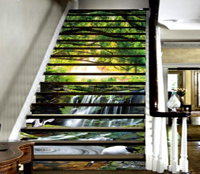 3D Animal Paradise 667 Stair Risers Wallpaper AJ Wallpaper 