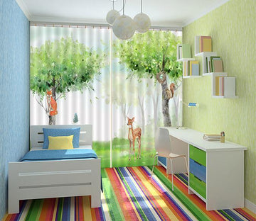 3D Trees Animals 429 Curtains Drapes Wallpaper AJ Wallpaper 