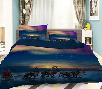 3D Santa Claus Aurora 242 Bed Pillowcases Quilt Wallpaper AJ Wallpaper 