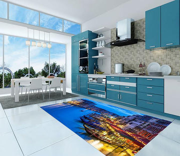 3D Venice Night View 697 Kitchen Mat Floor Mural Wallpaper AJ Wallpaper 