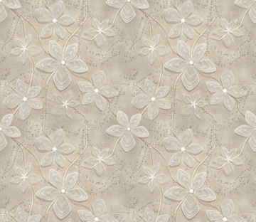 3D Lace Flower Floor Mural Wallpaper AJ Wallpaper 2 