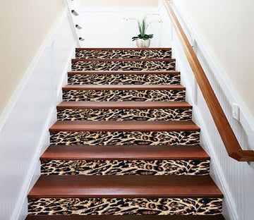 3D Fashion Leopard 1137 Stair Risers Wallpaper AJ Wallpaper 