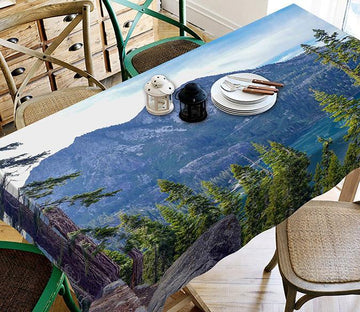 3D Mountain Lake Trees 474 Tablecloths Wallpaper AJ Wallpaper 