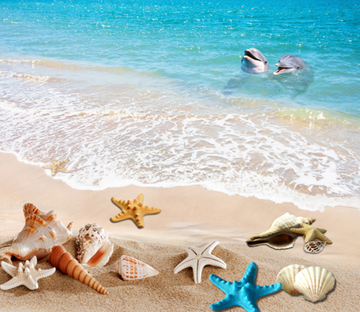 3D Beach Scenery Floor Mural Wallpaper AJ Wallpaper 2 
