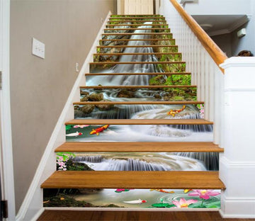 3D River Fishes 73 Stair Risers Wallpaper AJ Wallpaper 