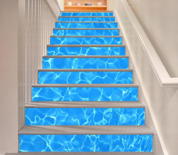 3D Sea Sparkling Water 799 Stair Risers Wallpaper AJ Wallpaper 