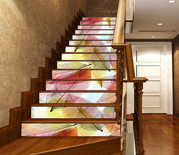 3D Colorful Leaves 1004 Stair Risers Wallpaper AJ Wallpaper 