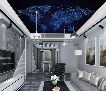 Shining World Map Wallpaper AJ Wallpaper 