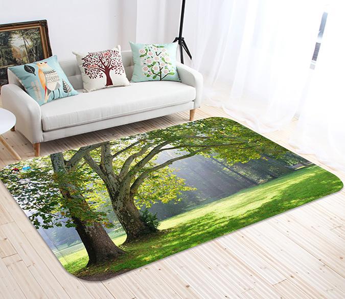 3D Lawn Trees Sunshine 9 Non Slip Rug Mat Mat AJ Creativity Home 