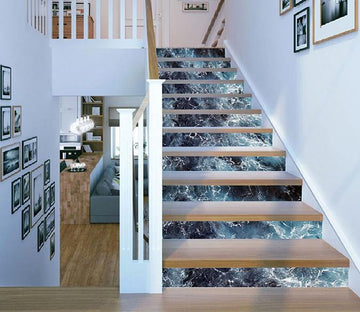 3D Rippling Sea 1406 Stair Risers Wallpaper AJ Wallpaper 