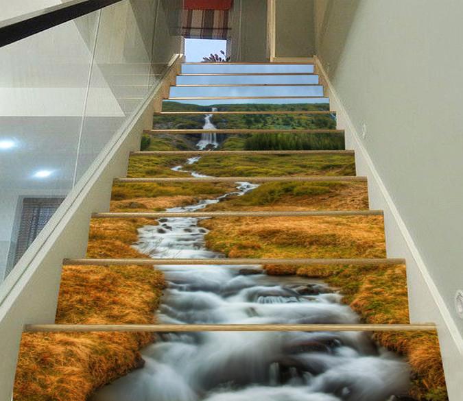 3D Wilderness Creek 661 Stair Risers Wallpaper AJ Wallpaper 