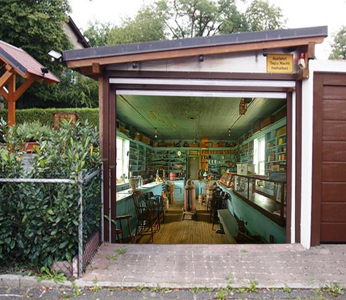 3D Beverage Shop 187 Garage Door Mural Wallpaper AJ Wallpaper 