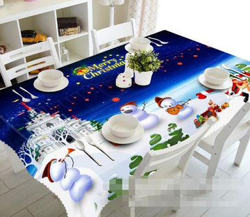 3D Christmas Snowman Band 1483 Tablecloths Wallpaper AJ Wallpaper 