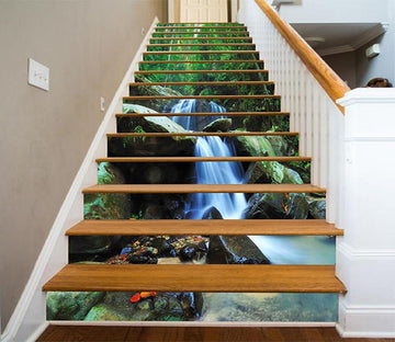 3D Rugged Mountain Streams 1191 Stair Risers Wallpaper AJ Wallpaper 