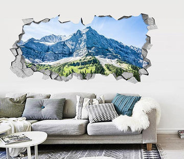 3D Stone Mountain Peak 309 Broken Wall Murals Wallpaper AJ Wallpaper 