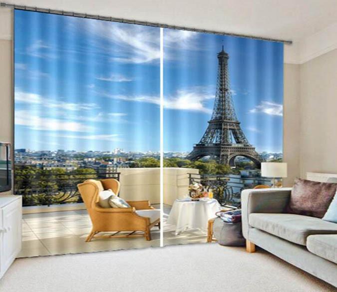 3D Paris Scenery 888 Curtains Drapes Wallpaper AJ Wallpaper 
