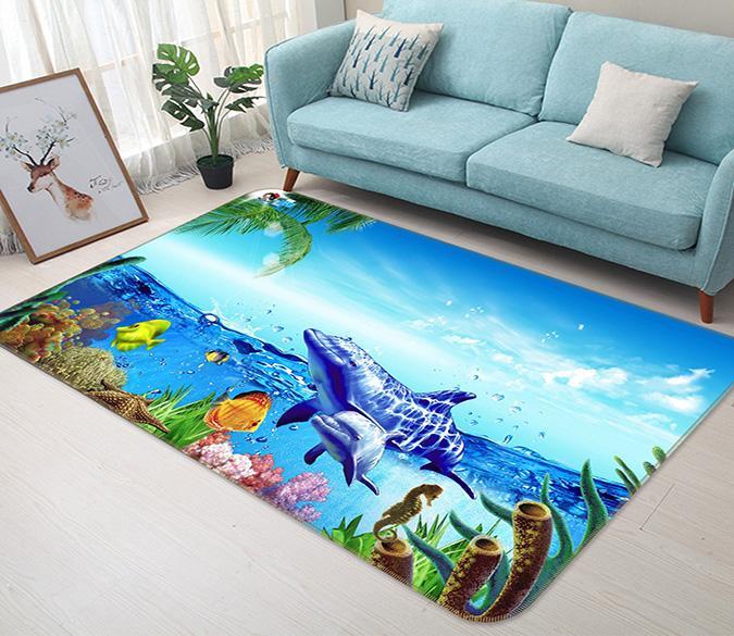 3D Ocean World 290 Non Slip Rug Mat Mat AJ Creativity Home 