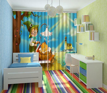 3D Lovely Kid 709 Curtains Drapes Wallpaper AJ Wallpaper 