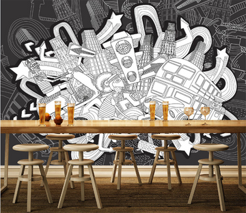 3D Black Line Drawing 030 Wallpaper AJ Wallpaper 