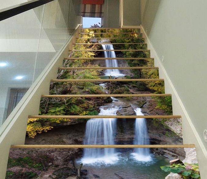 3D Jumping River Scenery 92 Stair Risers Wallpaper AJ Wallpaper 