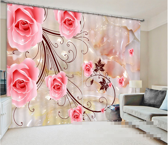 3D Flowers Vines 939 Curtains Drapes Wallpaper AJ Wallpaper 