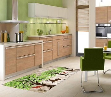 3D Wood Boards Trees Pattern 612 Kitchen Mat Floor Mural Wallpaper AJ Wallpaper 