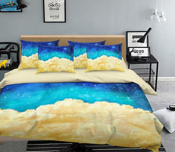 3D Stars Sky Clouds 209 Bed Pillowcases Quilt Wallpaper AJ Wallpaper 