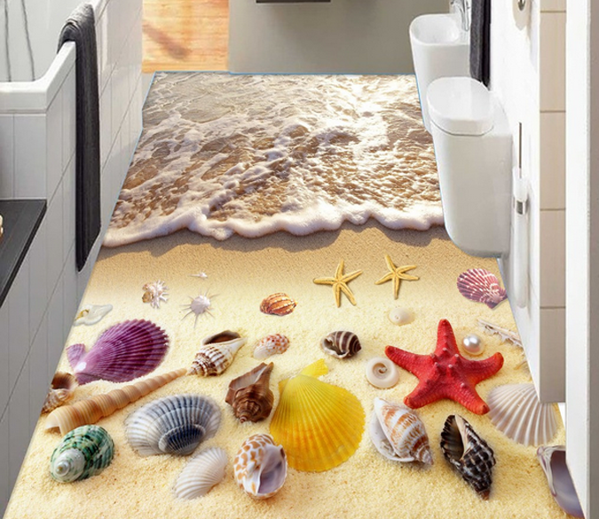 3D Beach Beautiful Treasures Floor Mural Wallpaper AJ Wallpaper 2 