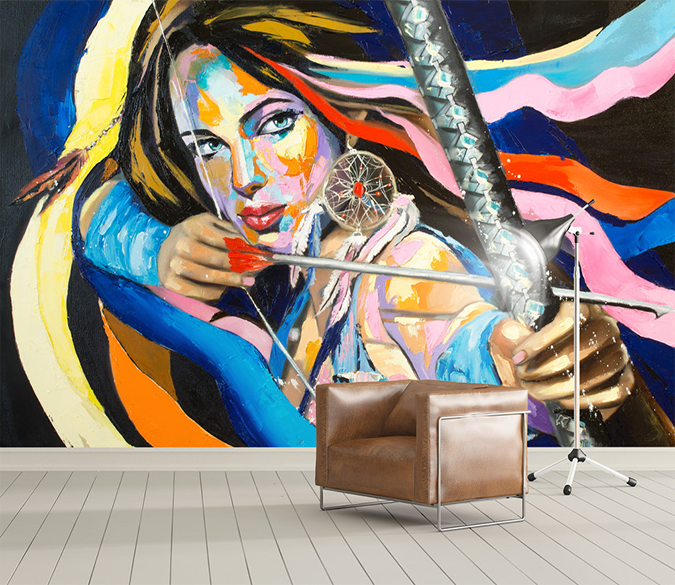 3D Athletic Girl 2100 Wall Murals