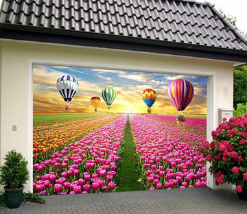 3D Flowers Field Balloons 297 Garage Door Mural Wallpaper AJ Wallpaper 