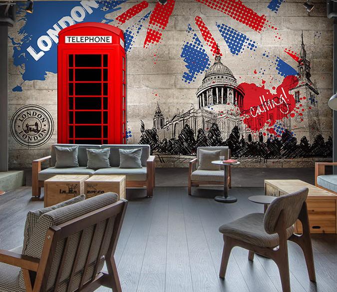 London Telephone Wallpaper AJ Wallpapers 
