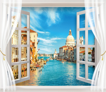 Riverside Busy City Wallpaper AJ Wallpapers 