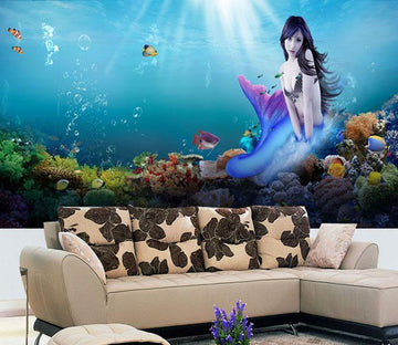 3D Mermaid Coral 016 Wallpaper AJ Wallpaper 