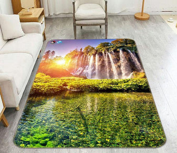 3D Lake Waterfalls 213 Non Slip Rug Mat Mat AJ Creativity Home 