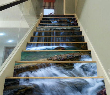 3D River Water Curtains 420 Stair Risers Wallpaper AJ Wallpaper 
