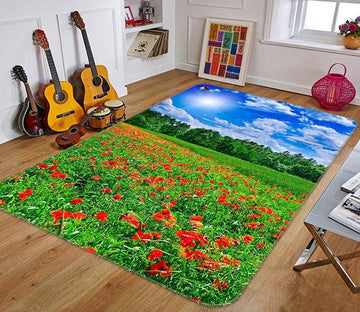 3D Flowers Field 192 Non Slip Rug Mat Mat AJ Creativity Home 