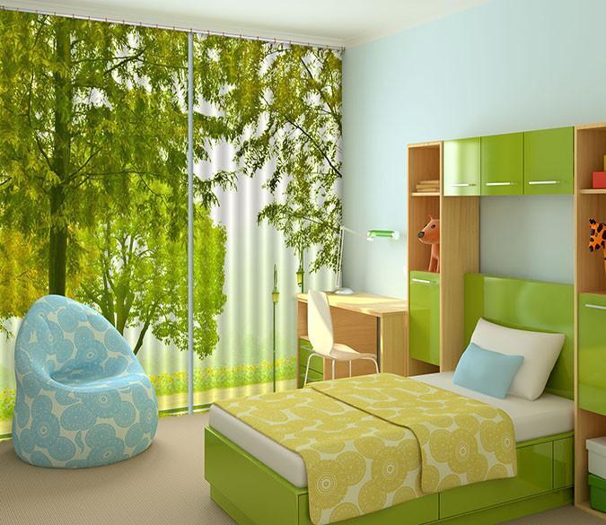 3D Roadside Trees 304 Curtains Drapes Wallpaper AJ Wallpaper 