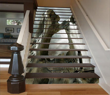 3D Mountain Peak Waterfall 1322 Stair Risers Wallpaper AJ Wallpaper 