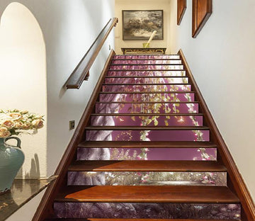 3D Flowers Vine Swing 1033 Stair Risers Wallpaper AJ Wallpaper 