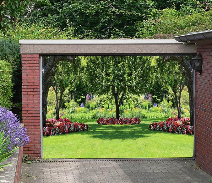 3D Grassland Trees 140 Garage Door Mural Wallpaper AJ Wallpaper 